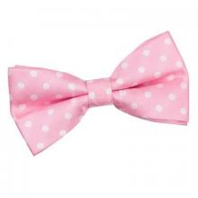 Pink polkadot fluga