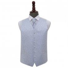 Vaaleansininen pyörrekuvioitu liivi