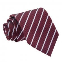 Viininpuna-hopea raidallinen solmio