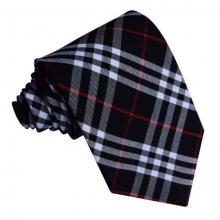 Tartan ruudullinen solmio_Musta-valkoinen, punainen