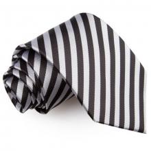 Musta-hopea raidallinen solmio